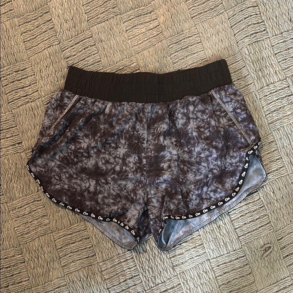 ZYIA Black and Gray Lined Women's Running Shorts